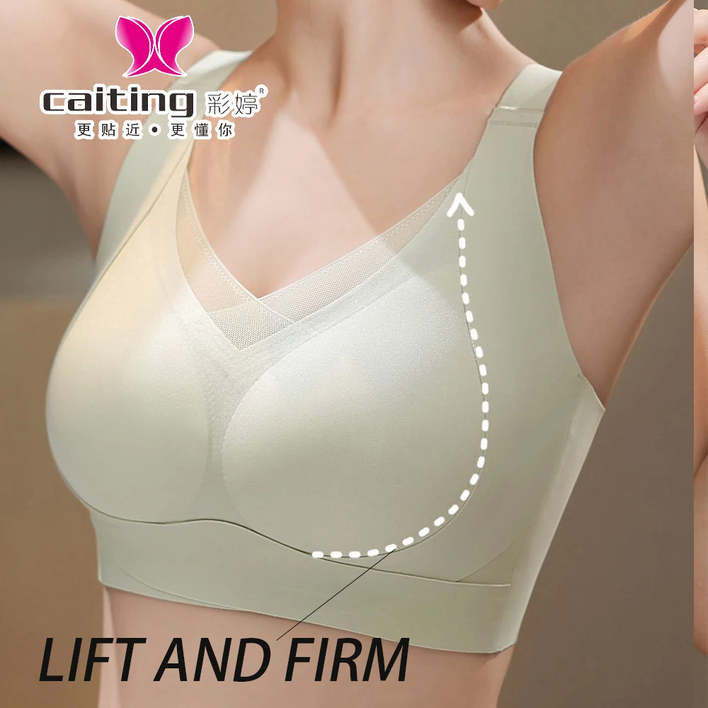 

CAITING Women's Sexy Sports Bra Lace Bralette Wireless Bra Unwired Yoga Top Women's Bras Without Bones Vest Bralette
