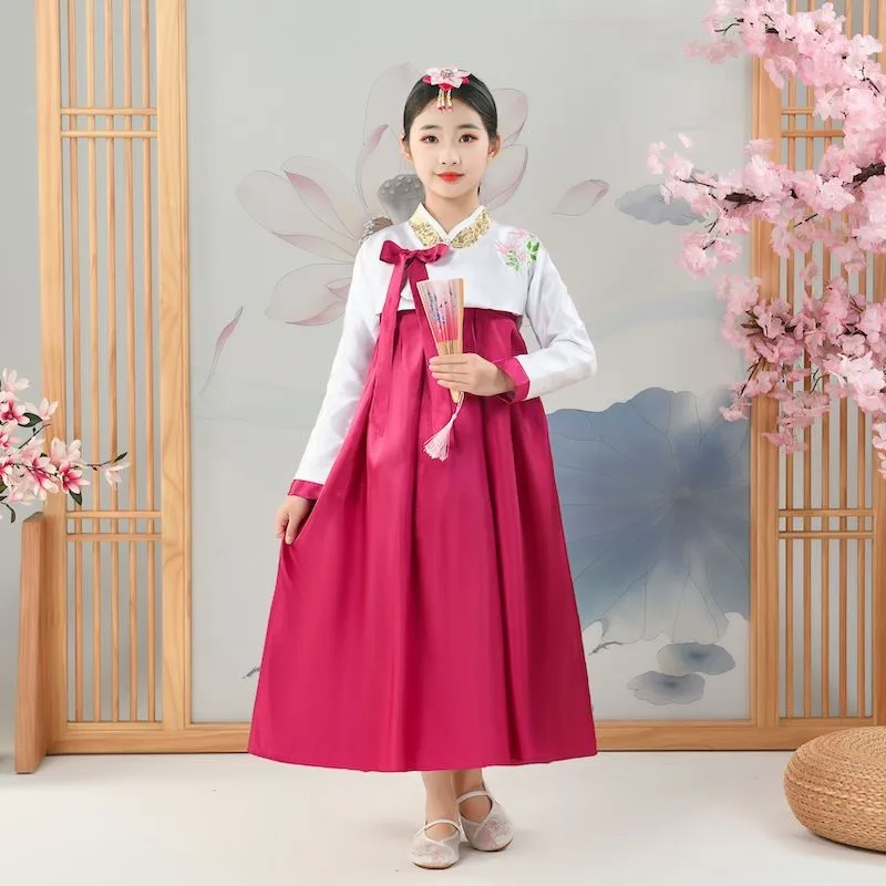 

2025 Girl Korean Hanbok Ethnic Korean Costume Children's Student Festival Dance Performance Costume Photography Costume LI090