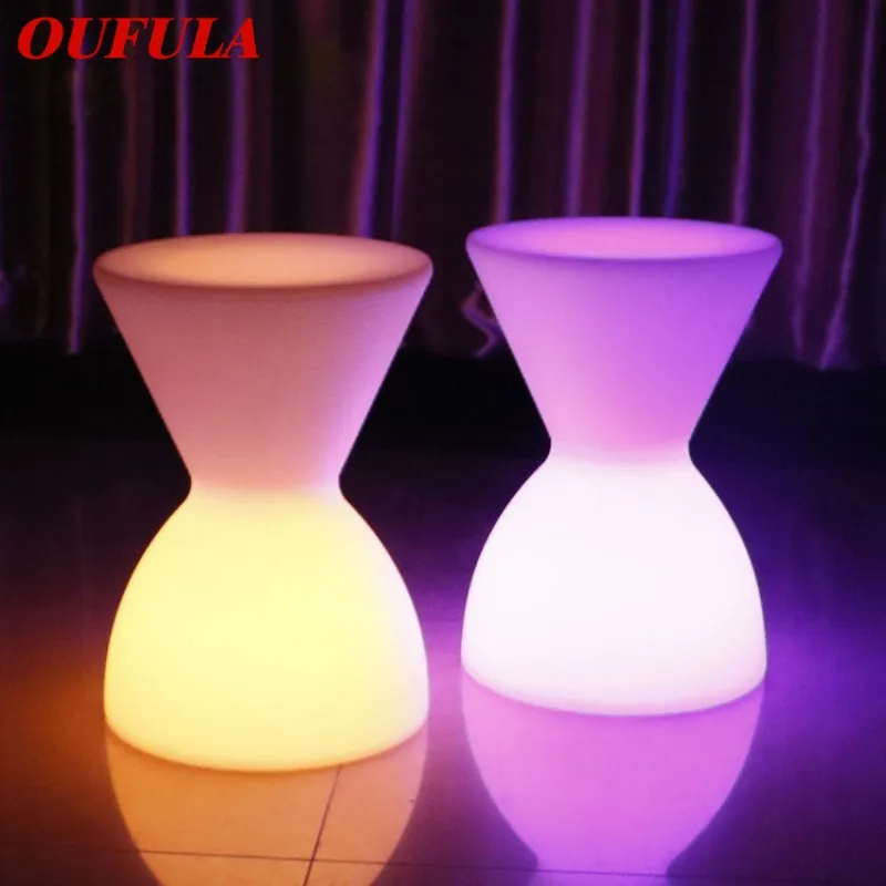 

OUFULA Modern Led Atmosphere Night Light Creative Luminescence Stool Waterproof Decor Bedroom Restaurant Bar With Remote