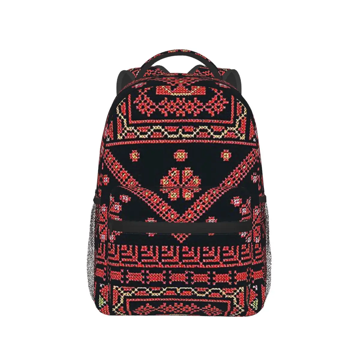 Three Flowers Palestinian Embroidery Backpack Hot Sale Daypack Large Capacity BookBag School Bag Shoulder Bags for Men Women