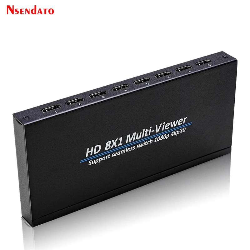 

4K 4k HDMI Quad Screen Multiviewer HDMI 8x1 Video Seamless Switch Multiviewer 8 in 1 out HDMI Screen Divider Switch 6 View Modes