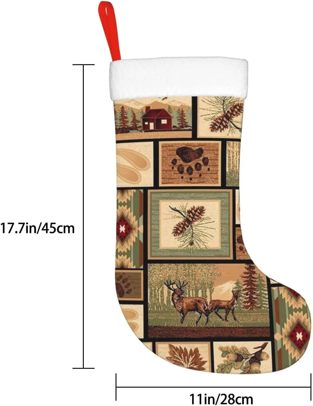 Wild Animals Print Cute Christmas Stockings,Soft Xmas Santa Stockings for Holiday Decor Supplies view 5