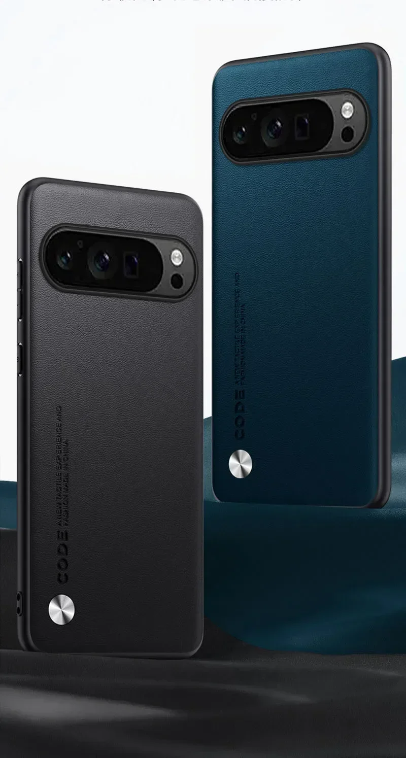 Luxuriöse Leder-Handyhülle für Google Pixel 10A 10 11 XL 9A 9 Pro 8Pro 7 6 Pro 8A 7A 5A 4 Schlichte Hautfreundliche Stoßfeste Weiche Rückseiten-Abdeckung – Detail 1