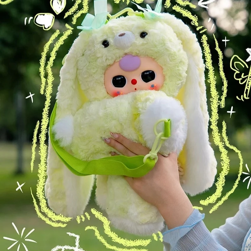 Baby Three Hugs Baby-Rucksack, modischer Plüsch-Rucksack, Blindbox, niedliche Puppe, modisches Spielzeug, Mädchen, Geburtstag, Überraschung, exquisite Geschenke