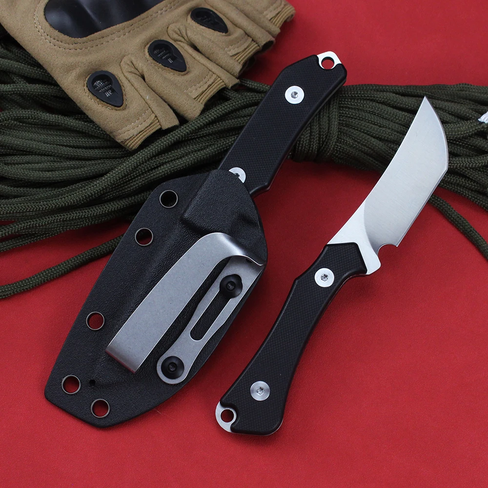 Military Hunting Knives Utility Fixed Blade Knife Outdoor Edc Survival Tools D2 Steel Straight Knives for Fishing Barbecue