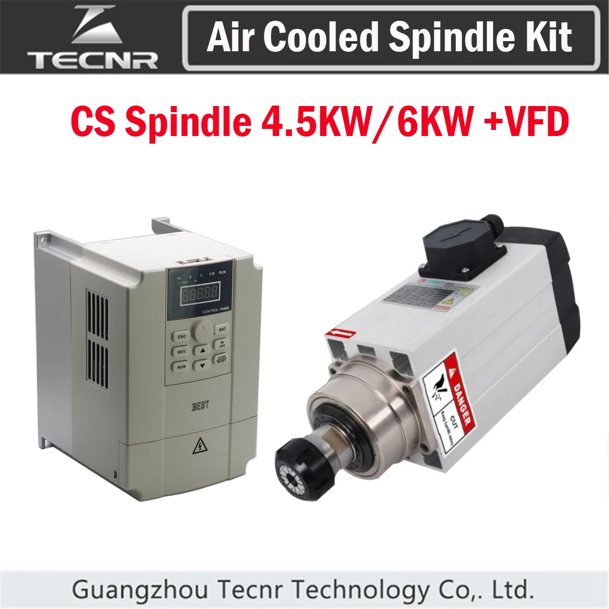 

Двигатель шпинделя с воздушным охлаждением, 4,5 кВт, 6 кВт ER32 с преобразователем частоты BEST FULING VFD GDZ120x103-4.5 GDZ120x103-6,0