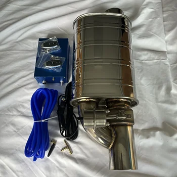 Univerzální tlumič výfukového ventilu s podtlakovým ventilem, dvojité dálkové ovládání levého a pravého vzduchového čerpadla, upravené výfukové potrubí 51MM/63MM/76MM 10 nejlepší prodej tlumič výfuku s dálkovým ovládáním - №5