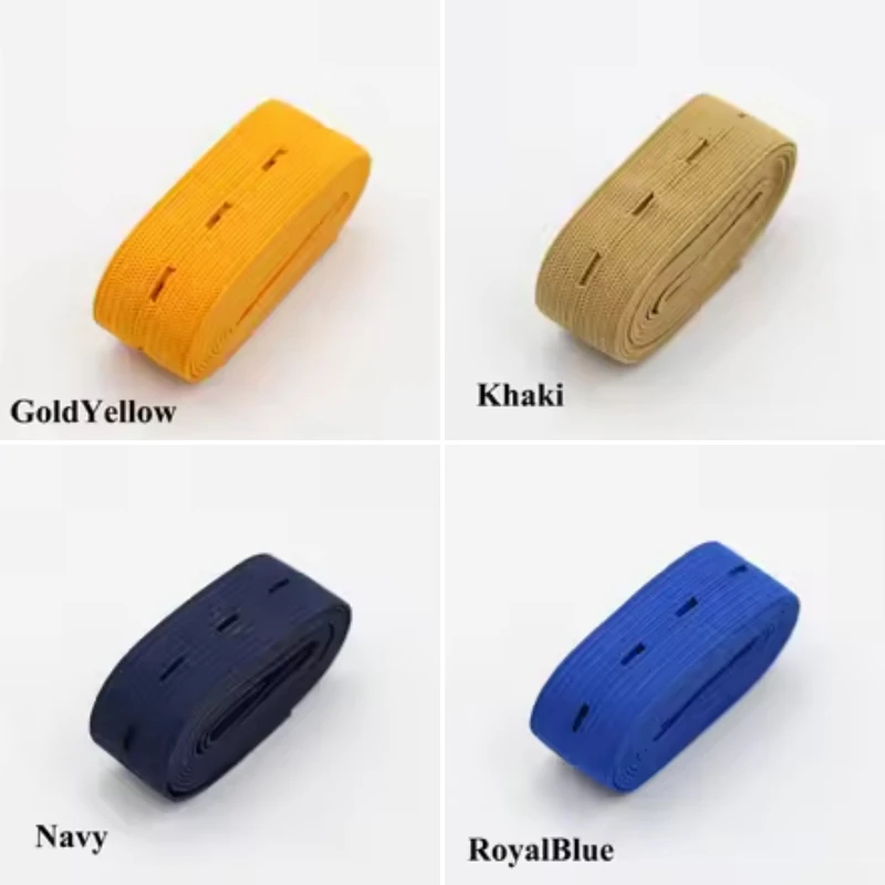 

Meetee 2-10M 18mm Sewing Elastic Band with Holes Clothes Belt Buckles Adjuster Rubber Bands Bra Strap Stretch Webbing Trimmings