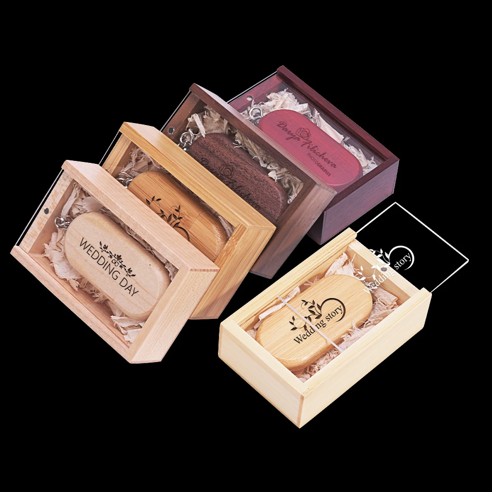 Новый деревянный флэш-накопитель USB 3.0 128 ГБ, бесплатный индивидуальный логотип, 64 ГБ, высокоскоростная карта памяти, 32 ГБ, свадебный студийный диск, 16 ГБ