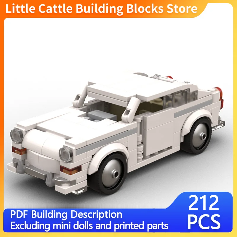 Speed Racing Car Model MOC Building Bricks 1600 Fastback Classic Sedan Modular Technology Children Holiday Gifts Assemble Toys