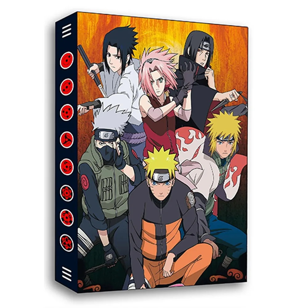 나루토 카드 앨범 240Pcs 카드 책지도 편지 홀더 바인더 Uzumaki 나루토 애니메이션 카드 수호자 노트북 선물