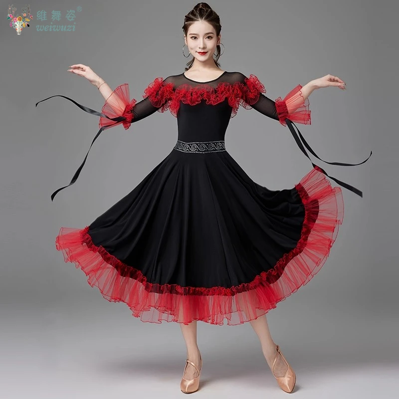 Ballroom Dans Jurk Dame Elegante Wals Tango Dans Kostuum Hoge Kwaliteit Vrouwen Ballroom Competitie Dansen Jurken