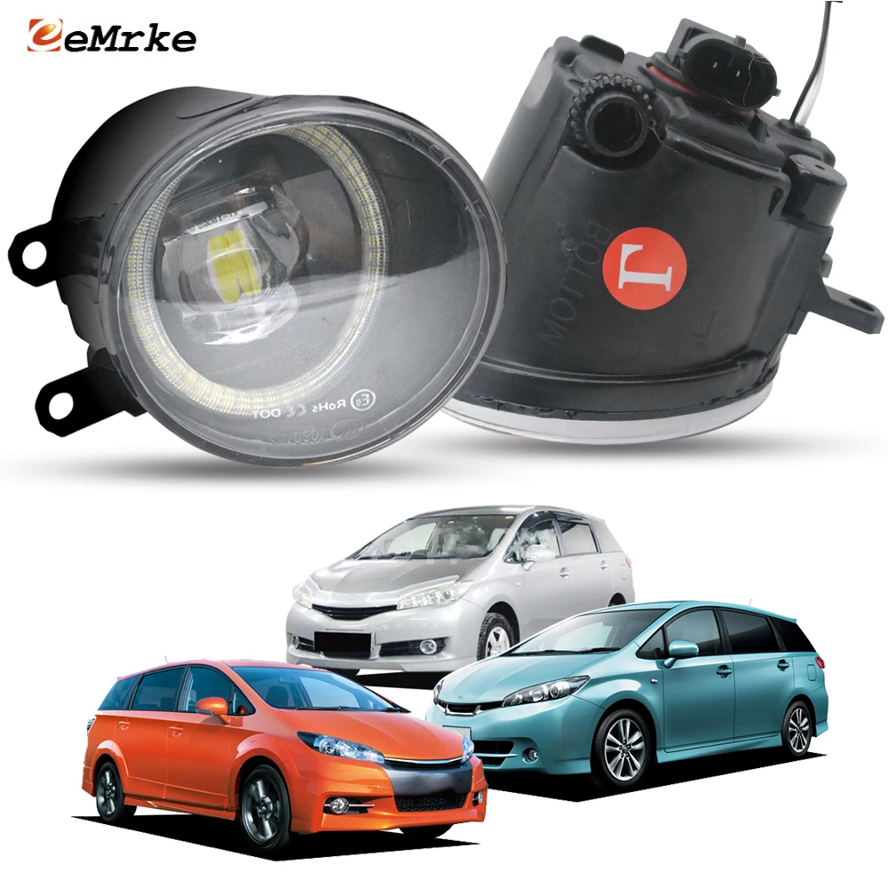 

LED Fog Lights PTF for Perodua Aruz Axia Bezza for Toyota Wish II / 2 Upgrade Angel Eye DRL Ring Width Indicator Day Light