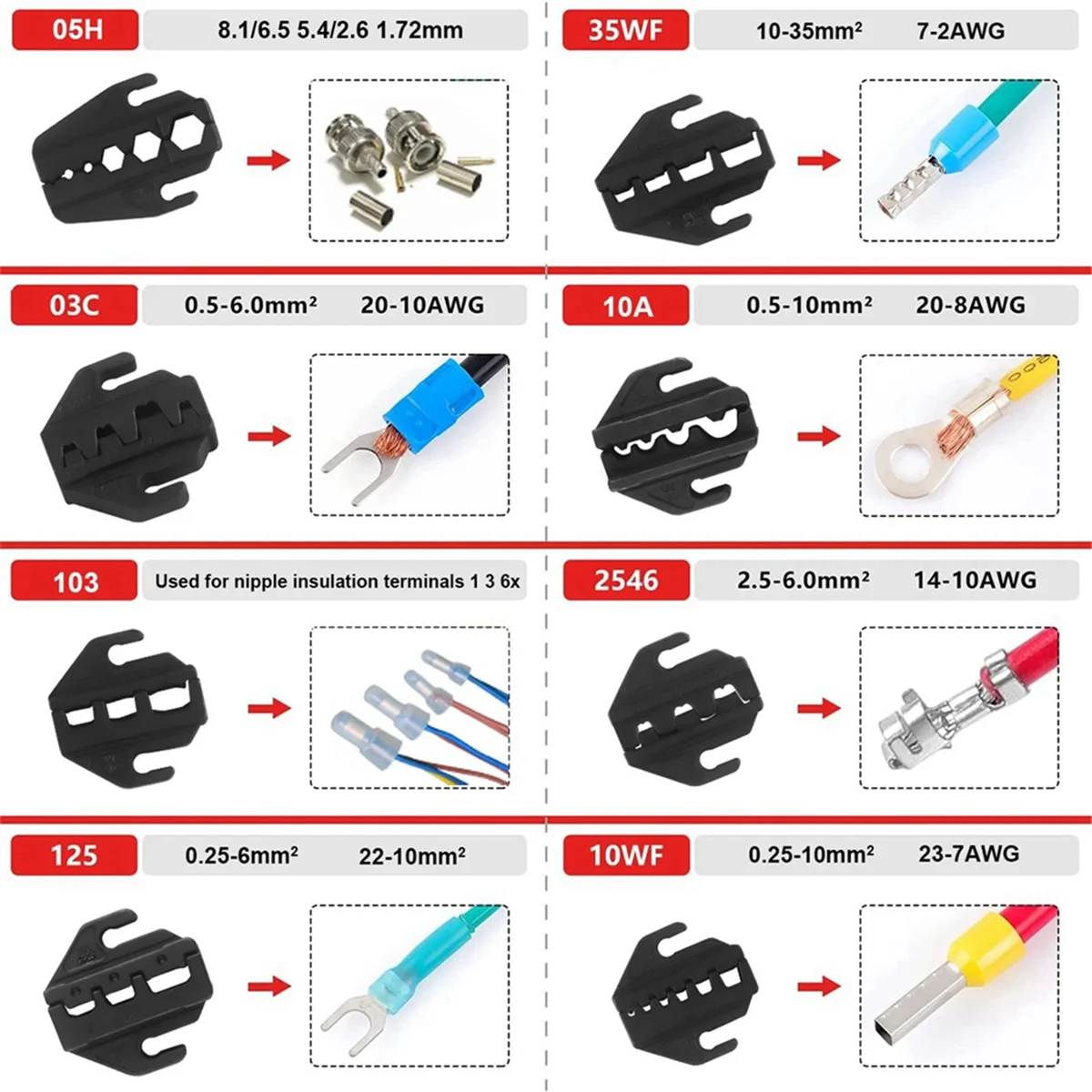 Crimping Pliers Clamp Tools Cap/Coaxial Cable Terminals Kit 9Inch 40J Multi Functional Carbon Steel Hand Tool