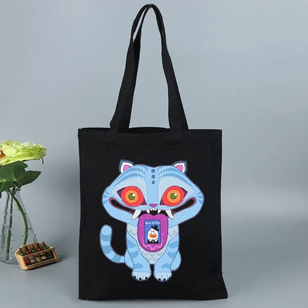 

Caliente Anine k-pop Demon Hunters Tigre bolso de lona compras Y2k bolso de compras bolso de compras para regalo de Fans