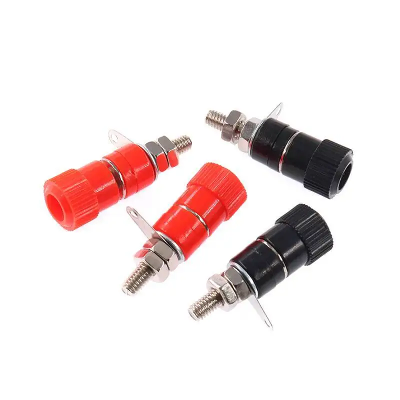 5 Stück Klemmenblock JS-910B Anschlussklemme 4mm Bananenstecker-Buchse Test Rot Schwarz – Detail 5