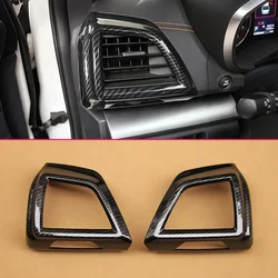 For Subaru Impreza Crosstrek XV 2018-2023 Carbon Fiber Center Console Dashboard Side Air Vent Cover Surrounds