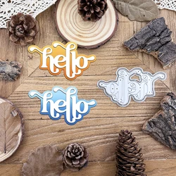 Original Retro Font HELLO Layer Words Title Metal Cutting Dies Scrapbooking Decorative Embossing DIY Paper Cards