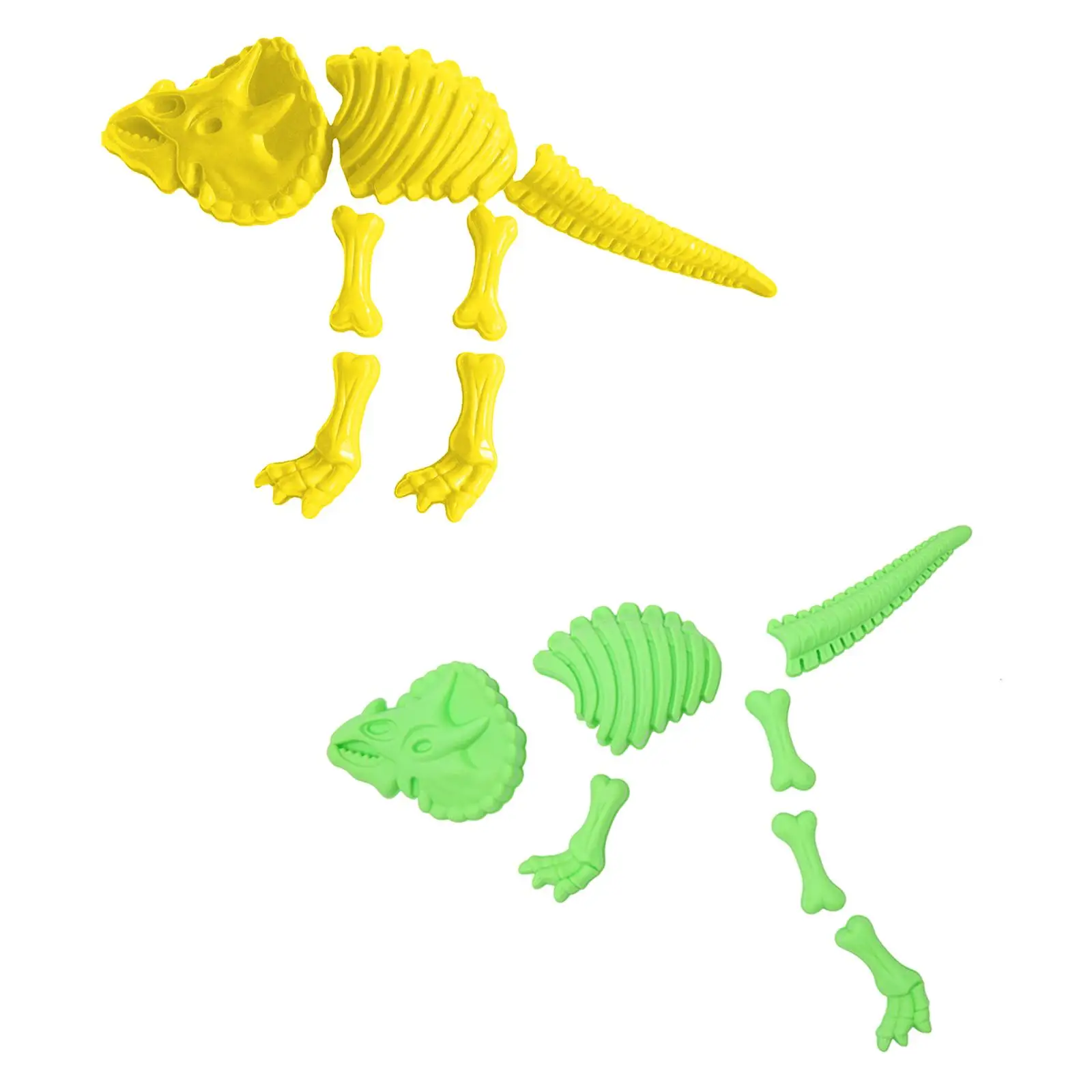 7x Play Sand Skeleton Dinosaur Toys Sandbox Travel Toys Beach Accessories Summer Outdoors Games for Boys and Girls Kids Children