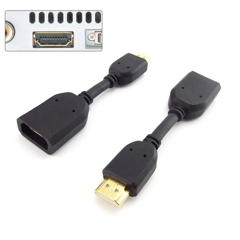 2 قطعة M-F محول دوار محول 11 سنتيمتر HDMI صغير متوافق كابل دوران موصل ذكر إلى أنثى ل HD 4K 2.0 الإصدار C6