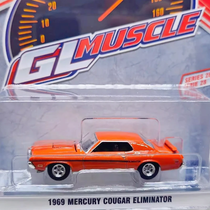 

1:64 Green Light Muscle Collection 28-1969 Mercury Cougar Eliminator 13350-A Collectible Toys Gift Model Wall Hanging