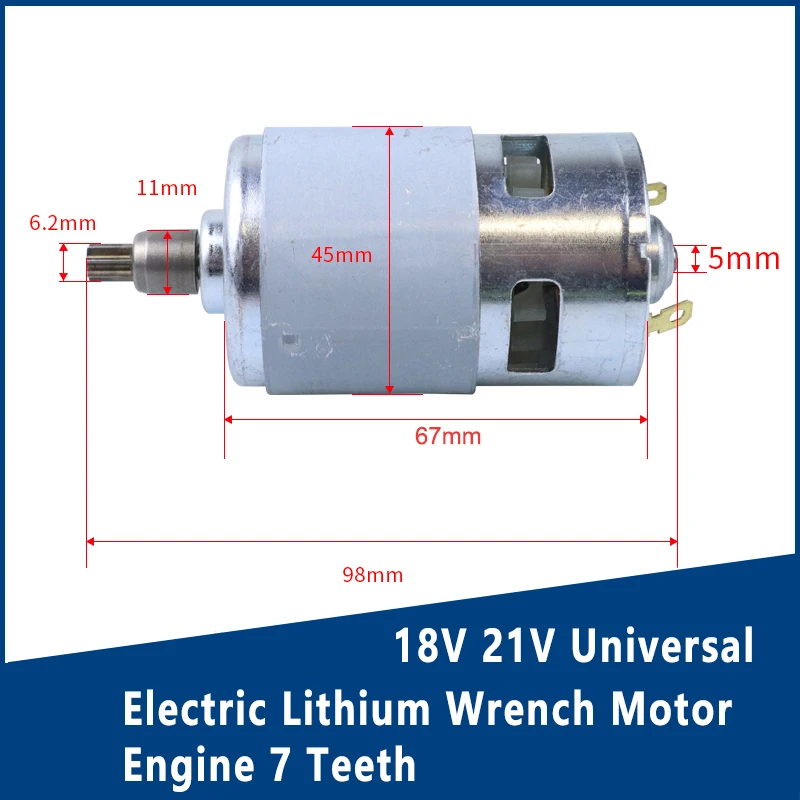 18V 21V Universal Electric Lithium Wrench Motor Engine 7 Teeth for Qimo Hulk 100% Copper Wire 2106 Brushless Motor 775