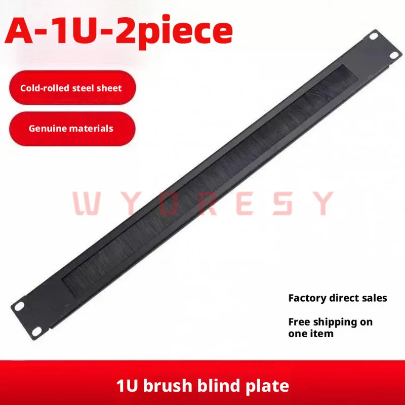 10Inch 1U Rack Brush Blank Panel Nylon Bristle Panel Reserve Cable Passages While Blocking Fine Particles From Entering Inner