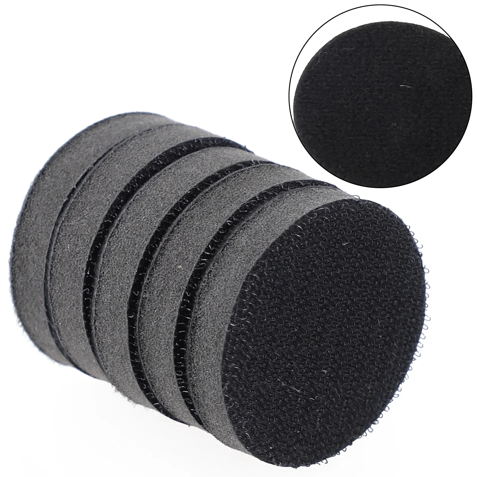 5-teiliges 50/75 mm Soft Density Interface Pads Set Schwammkissen Puffer Stützteller Klettverschluss-Schleifscheiben Schleifwerkzeuge