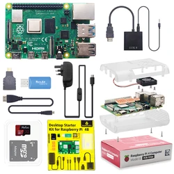 Raspberry Pi 4B 4GB Kit+4GB Board+Power Adapter+32G Card+Card Reader+Plug Supply For Raspberry Pi 4B Python and Scratch Program