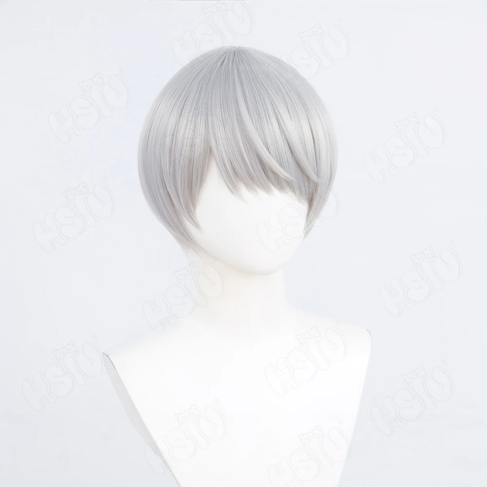 Game Persona 4 Narukami Yu Cosplay Pruik Zilvergrijs kort haar Game cosplay Pruik anime cosplay Pruik