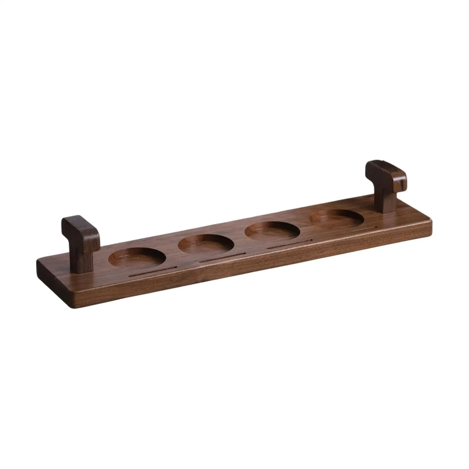 Polished Beer Flight Sampler Tray Long-Lasting Tasting Tray with Glass Holders