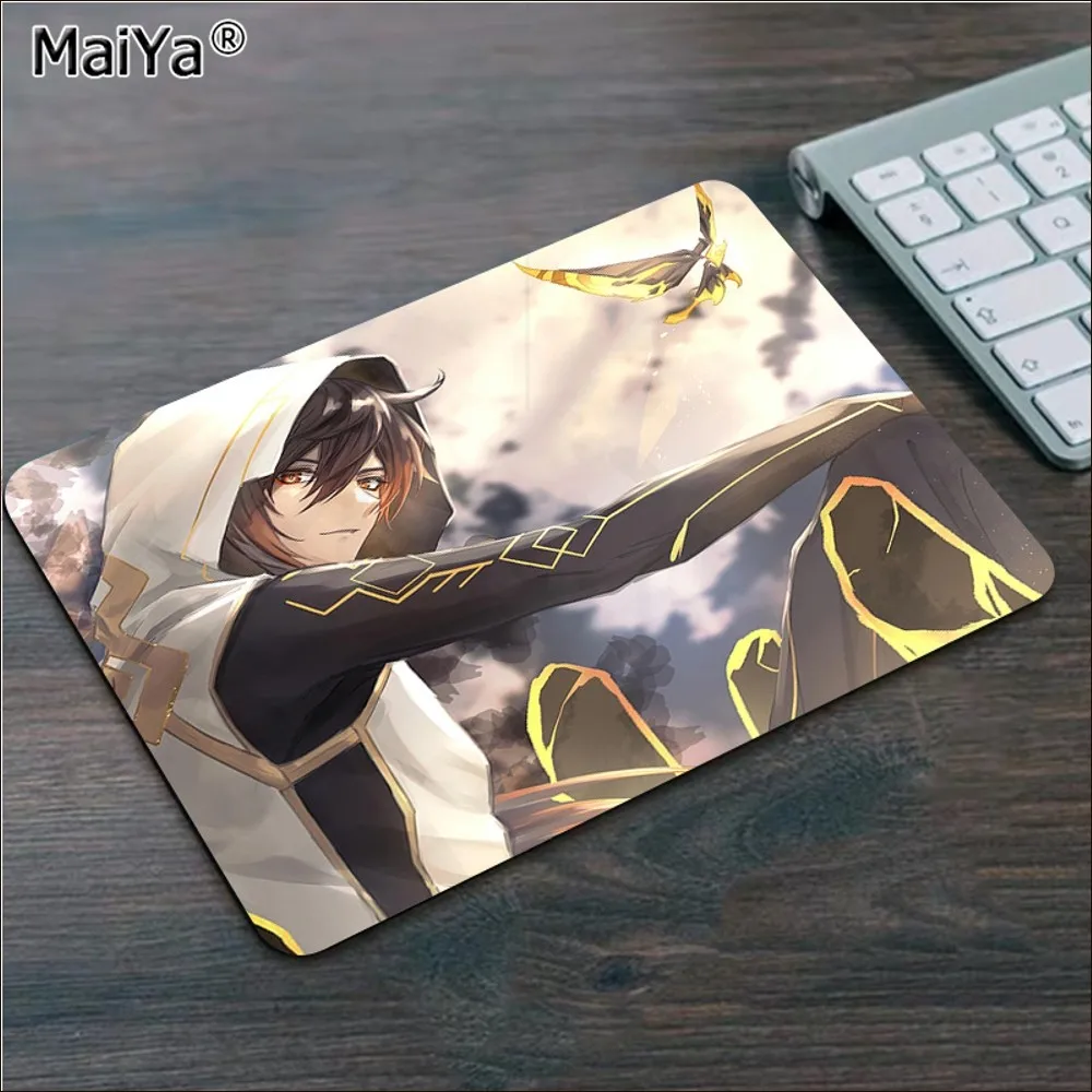 Genshin Impact Zhong Li Mousepad Anti-Slip Gaming Mouse Pad Gamer Desk Mat Keyboard Pad Decoration Mause Pad Desk Accessories