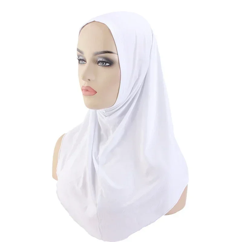 One Piece Amira Modal Cotton Hijab Muslim Women Instant Scarf Turban Islamic Head Wrap Pull On Ready Made Niqab Pray Hijabs Arab