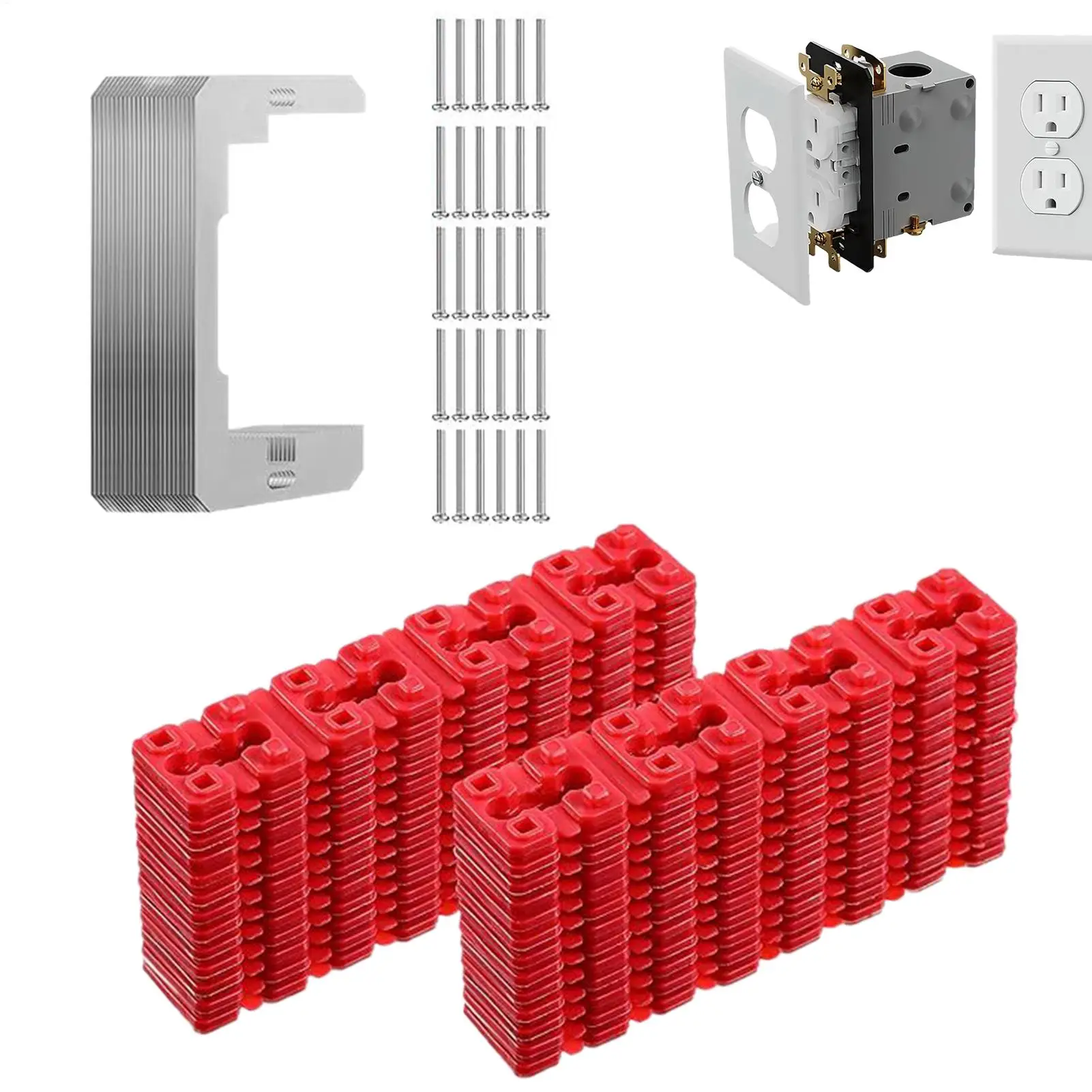 Wall Plate Spacer Loose Socket Spacers Receptacle Box Gaskets For Repair Installation Home Tile Drywall Electrical Indoor