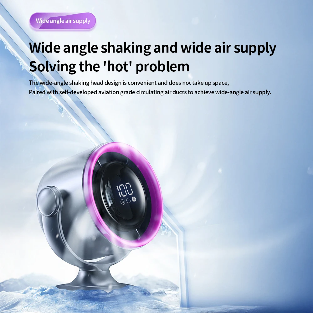 

Безлопастной вентилятор Маленькая зарядка через USB Бесшумный вентилятор Настольный интеллектуальный сенсорный контроль Цифровой дисплей Высокоскоростной циркулирующий охлаждающий вентилятор