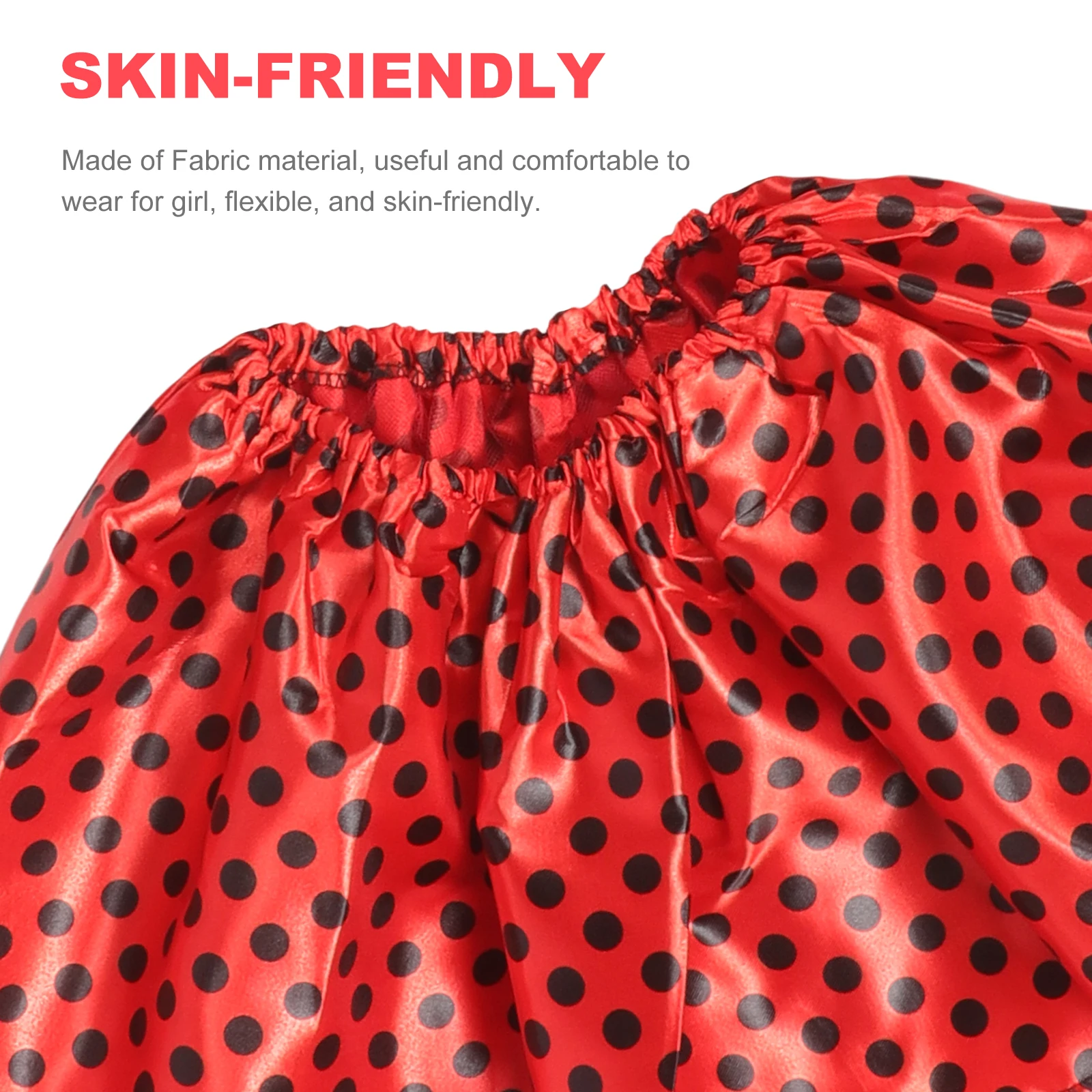 

4 Pieces Ladybug Costume Kit Girl Dress up Tutu Skirt Wing Headb Fairy Material Birthday Cosplay Carnival Photoshoot