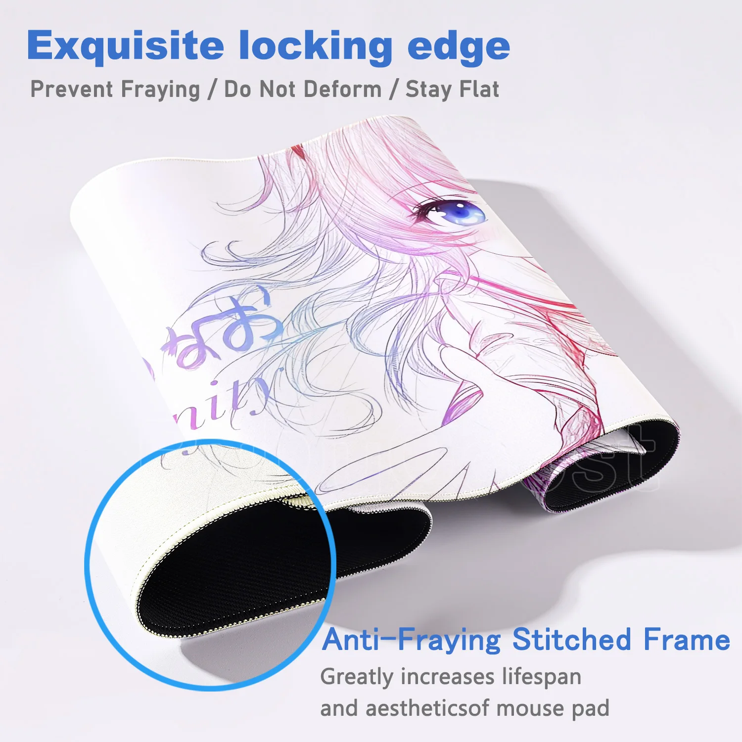 HD Line Drawing Tomori Nao Charlotte Anime Girl Mousepad Large Gaming Mouse Pad Design LockEdge Computer Keyboard Table Desk Mat