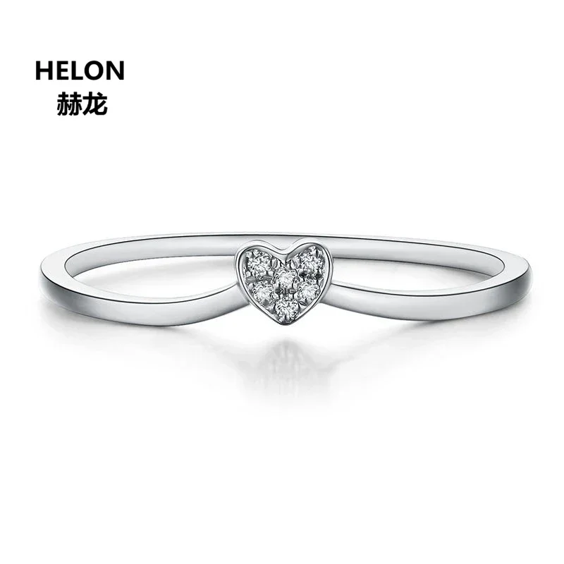 Certified SI/H Natural Diamonds Women Engagement Wedding Ring Solid 14k White Gold Anniversary Band Party Fine Jewelry Gift