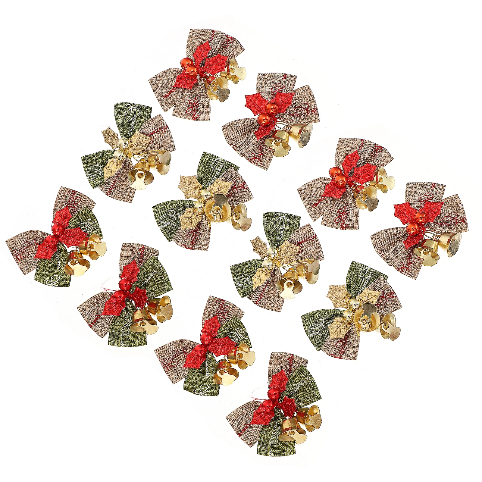 

1Pcs Xmas Party Bow Adornment High Quality Textured Christmas Bows for Tree Gifts Decorations Charming Holiday Display Element