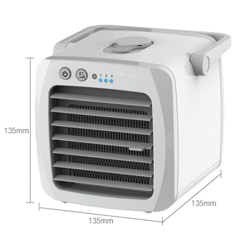 Mini Portable Air Conditioner Fan Light Humidifier Purifier USB Desktop Cooler Fan Cooling Quick Easy Cooling Fan