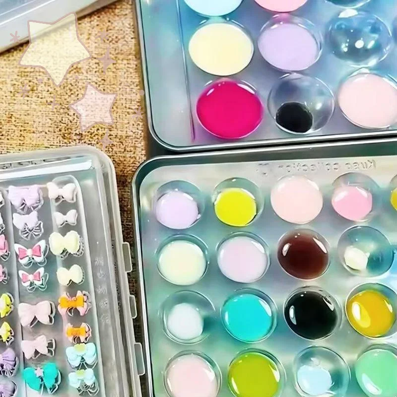 لوحة ألوان فنية للأظافر شفافة عالية، لوحة طلاء جل، خلط لوحة رسم، لوحة عرض مانيكير #3