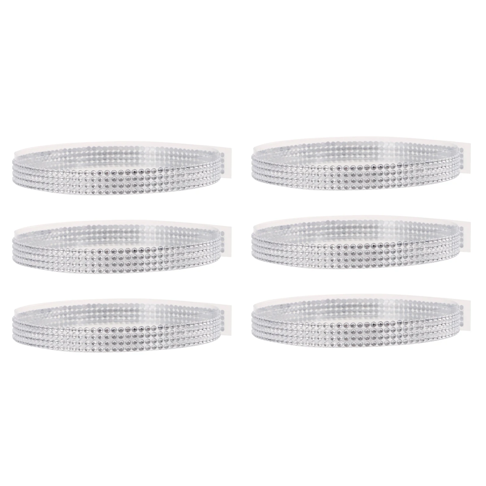 

6 Rolls Self adhesive Acrylic Rhinestone Tape for Craft DIY Decor Scrapbook Crystal Tapes Gift Wrapping Glitter Stickers