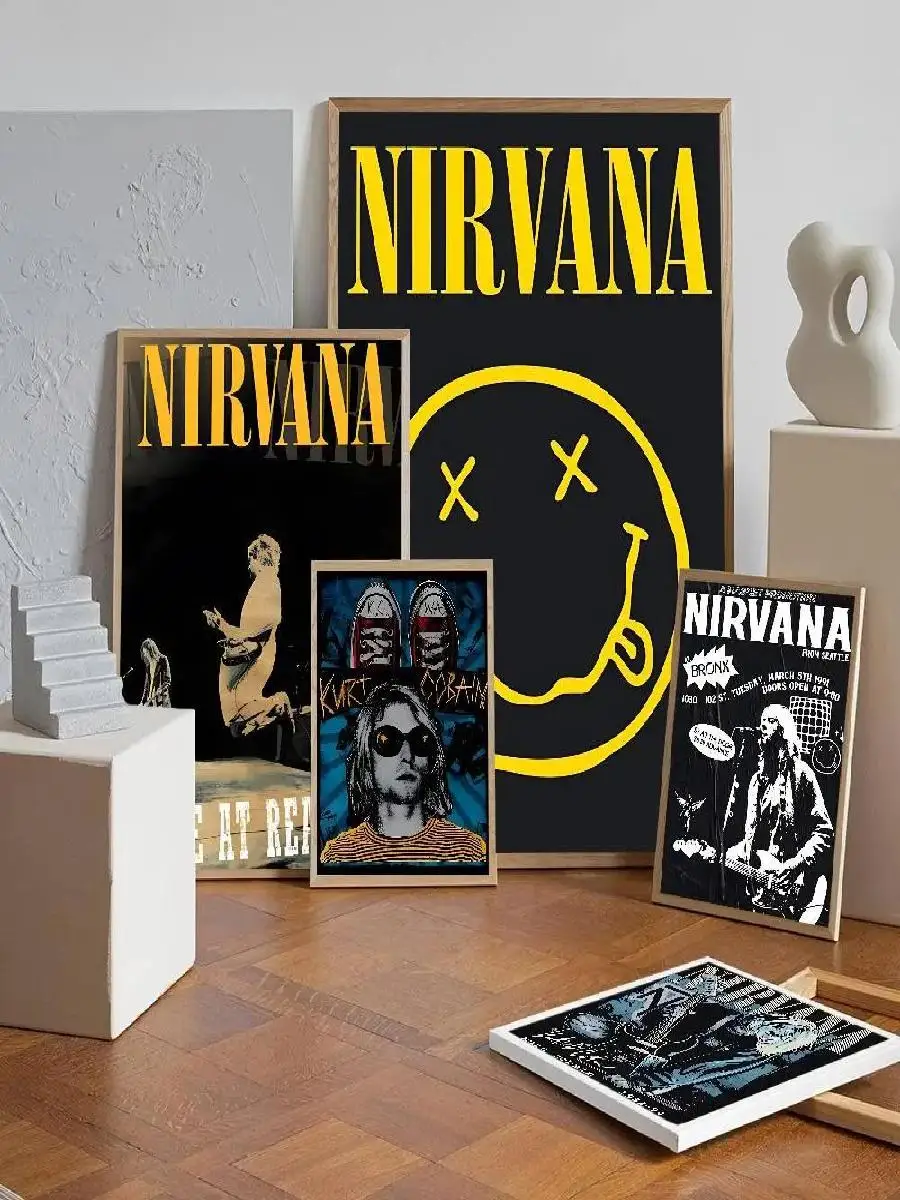 ملصقات نيرفانا الكلاسيكية الكلاسيكية عالية الجودة لتزيين جدران غرفة المنزل #2