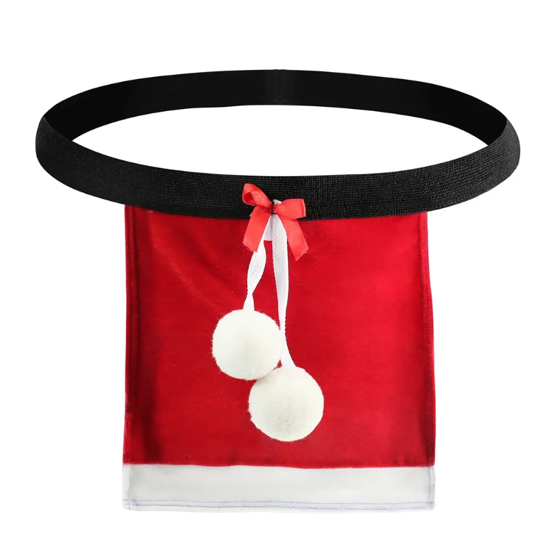 

Мужские сексуальные трусики с рождественским шаром и резинкой, стринги с Т-образной спинкой, нижнее белье с открытой спиной, бандаж с низкой талией, ремень Sissy Jock