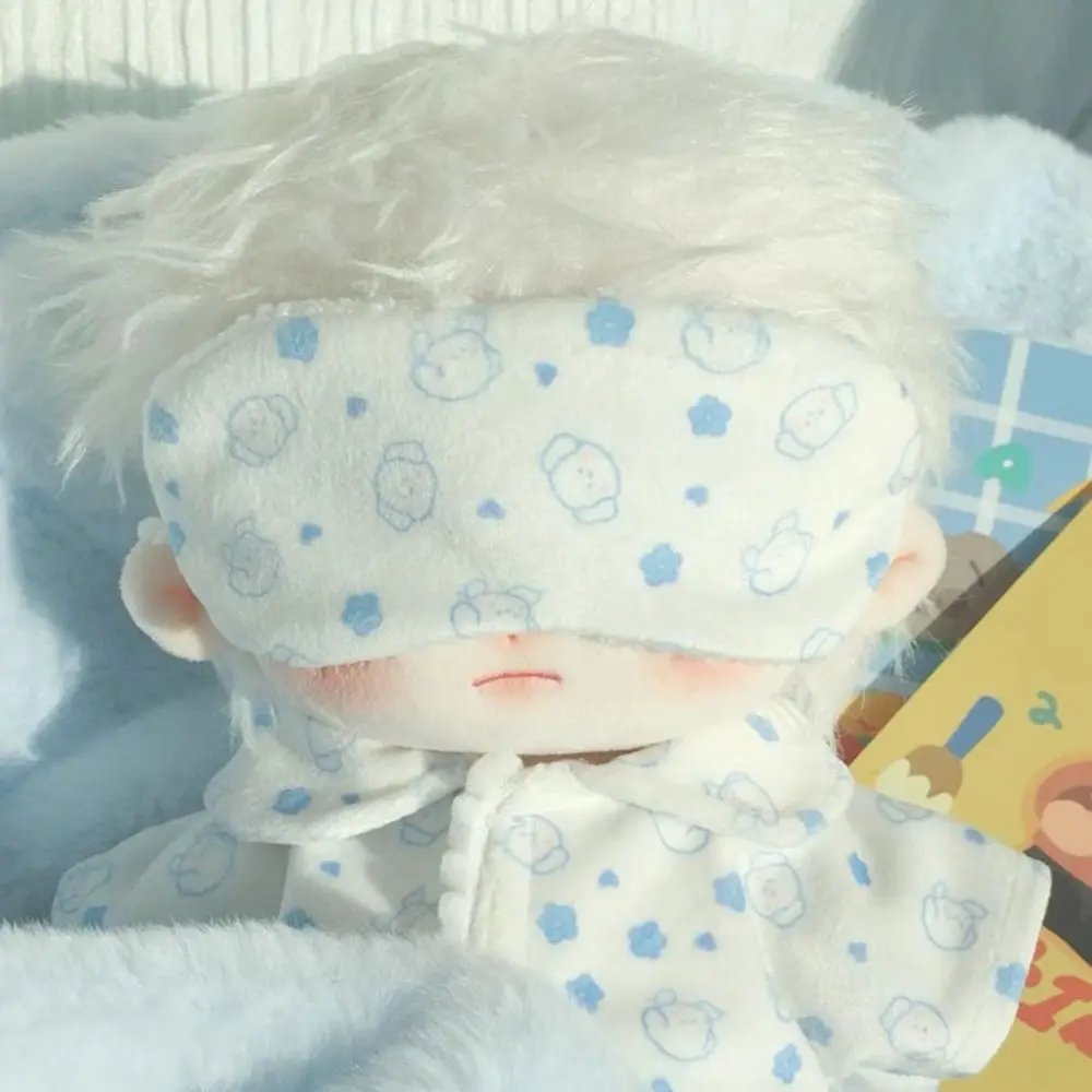 15 Cm/20 Cm Katoenen Pop Pyjama Cartoon Met Oogmasker Pop Slaap Kleding Gevuld Katoen Vervanging Badjas poppen Accessoires