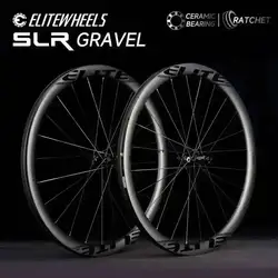 ELITEWHEELS GRAVEL Carbon Wheelset Ratchet System 36T Disc Brake SLR 700C Cyclocross Wheels Center Lock SHIMAN0 XDR Hub 35x32mm