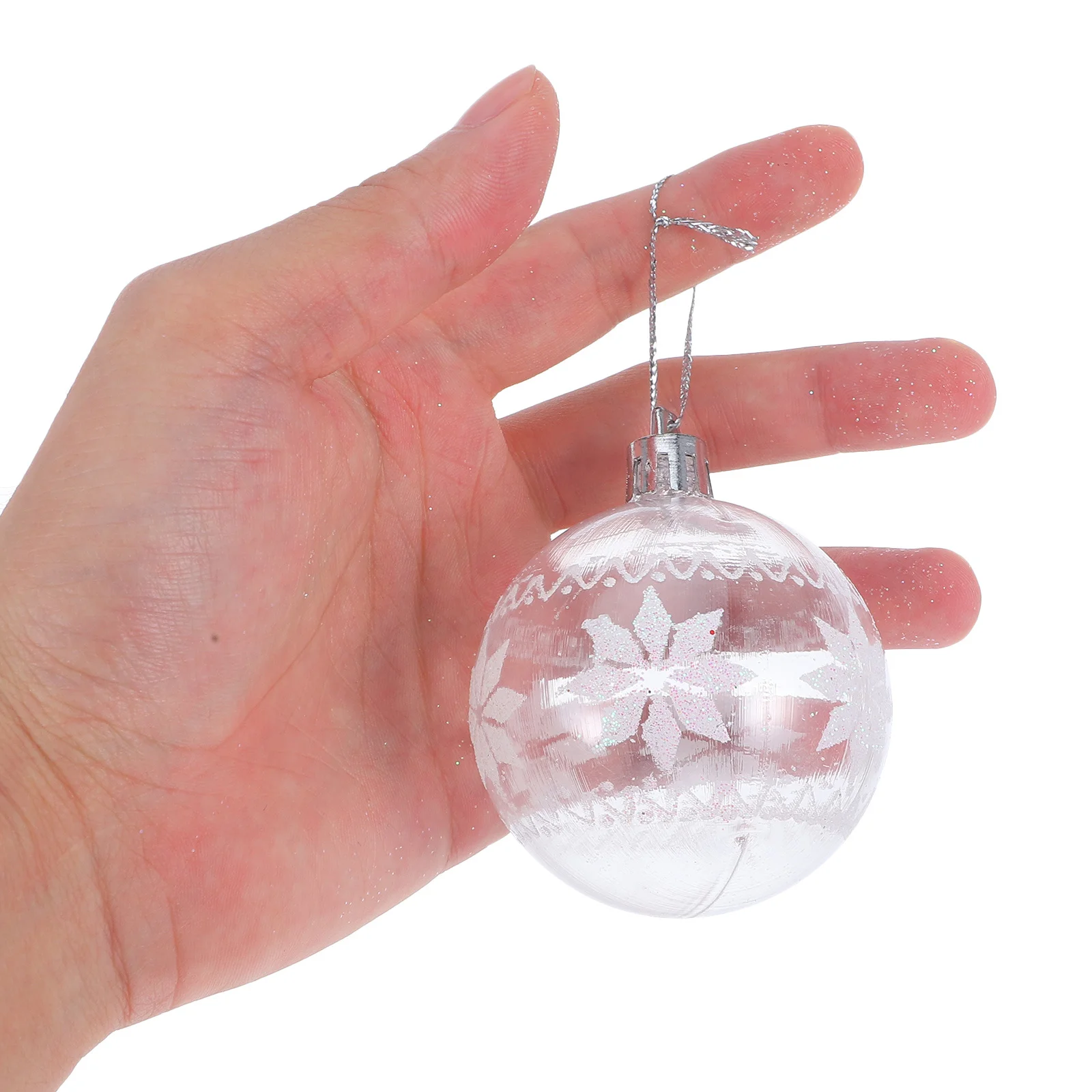 

6Pcs Plastic Ball Ornaments Shatterproof Christmas Tree Decorations Easy to Hang Vibrant Xmas Tree Pendant Display