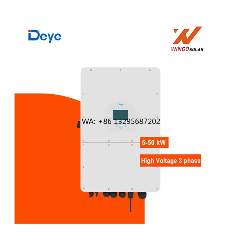

Deye 3 Phase High Voltage HV Hybrid Inverter 5/6/8/10/12/15/20kW 25kW 30/40/50kW Solar PV Inverter SUN SG01HP3-EU-AM3 BM3/4