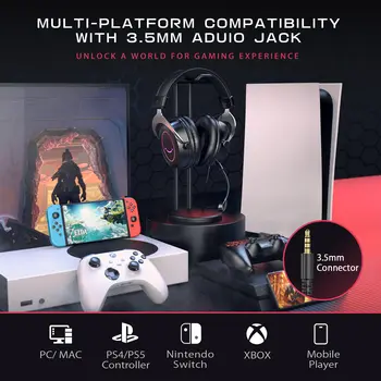 FIFINE 遊戲耳機,帶動態 RGB 燈效/麥克風/線控,超柔軟記憶海綿耳罩,適用於 PC、PS4、PS5、Xbox 和筆記型電腦 -H3 12 最佳銷售 精細h6 - №8