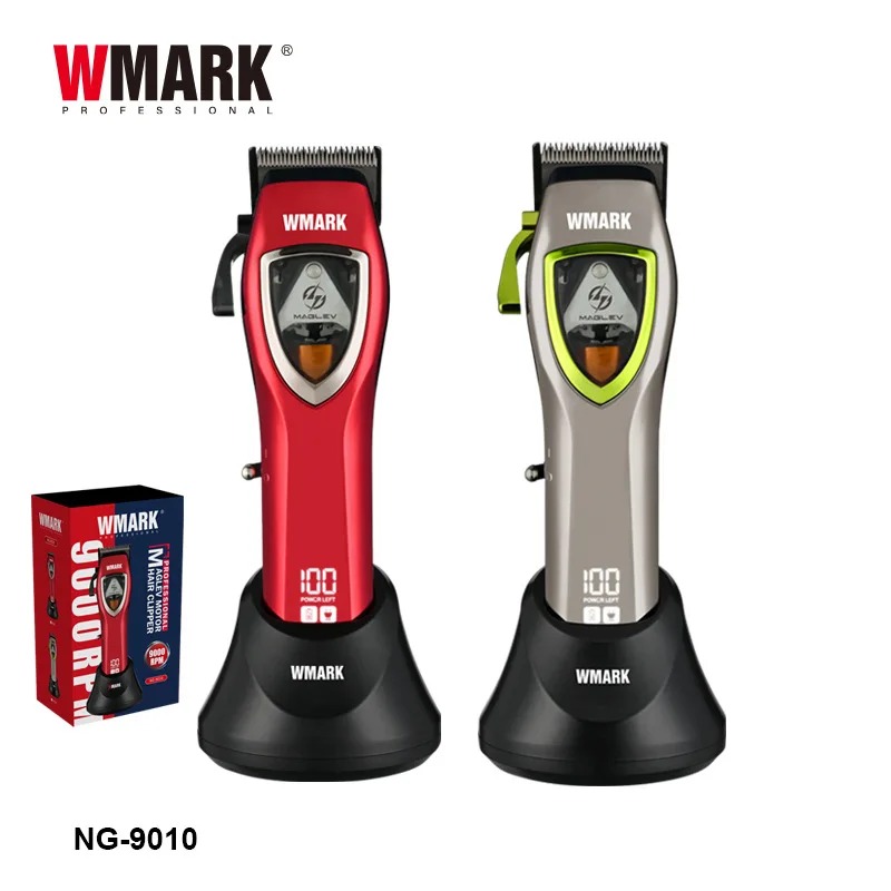 

WMARK Maglev hair clipper professional LCD digital display electric fader DLC hair clipper NG-9010